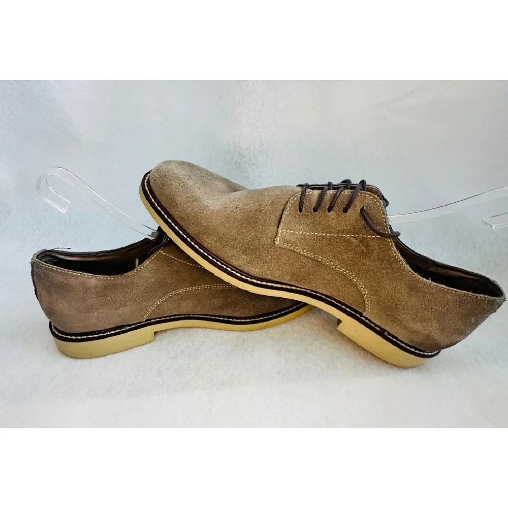 Banana Republic Suede Leather Oxfords Dress Shoes Casual Gray Size‎ 10